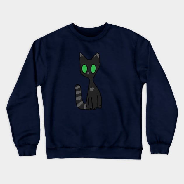 Cute Gray Cat Crewneck Sweatshirt by BeCreativeHere